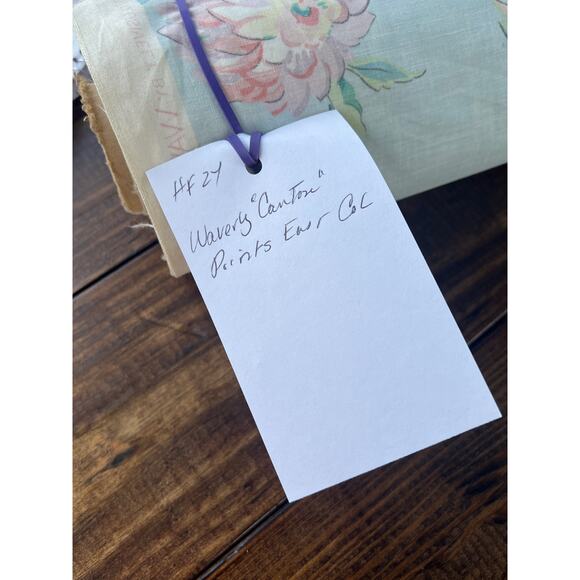 Vtg Waverly Canton Floral Fabric Points East Collection Home Decor By The Yard - Picture 9 of 9